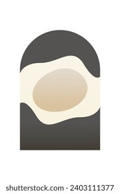 Abstrakter minimalistischer Hintergrund des Boho-Gebirges. Abstraktes Landschaftskunstposter. Hintergrundillustration aus dem Mittelalter