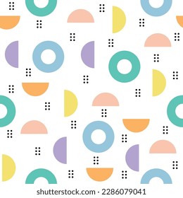 abstract minimalist circle shape pattern 063