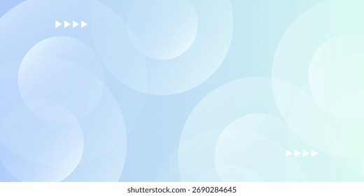 Abstract minimalist circle soft color background. Pastel blue and green composition. Suitable for banner, backdrop, brochure, poster.