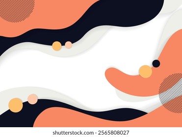 Abstract minimalist design with earthy tones and fluid waves, ideal for modern branding or digital content, blending organic movement with calming colours. vector