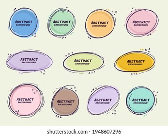 Abstract minimalist design element background banner doodle drawing set collection