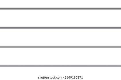 Design minimalista abstrato com quatro linhas horizontais sólidas e escuras espaçadas uniformemente contra um fundo branco nítido. Os padrões limpos e lineares criam um forte senso de ordem e equilíbrio.