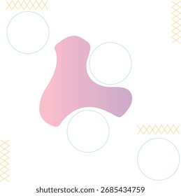 Abstract Minimalist Design with Gradient Blob and Circles