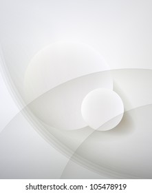 Abstract minimalist design in a light tone. Two circle.