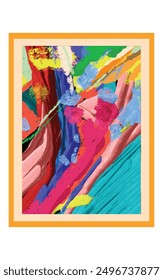 Abstract minimalist design for posters, cards, brochures, wall decorations, promotional materials. Abstract painted background.