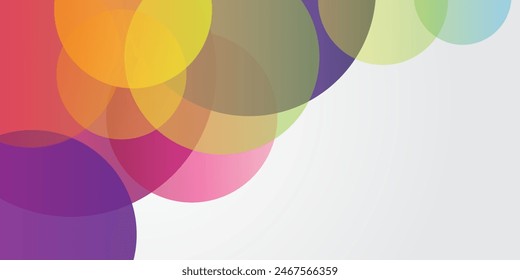 Abstract Minimalist Geometric Colorful Background, Circles Pattern - Multi Purpose Vector Illustration, Design Template, Applicable for Web, Technology Designs, Presentations, Posters, Placards