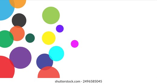 Abstract Minimalist Geometric Colorful Background, Circles Pattern - Multi Purpose Vector Illustration, Desgin Template, Applicable for Web, Technology Designs, Presentations, Posters, Placards