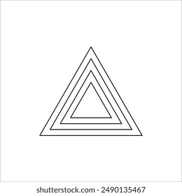 Abstract minimalist geometric lined shape element