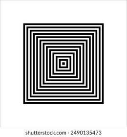 Abstract minimalist geometric lined shape element