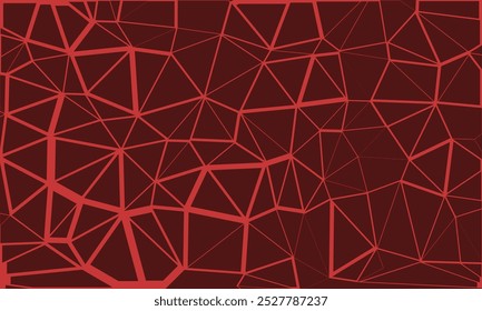 Abstrato minimalista design de padrão de polígono geométrico. Fundo de cor de cereja vermelha