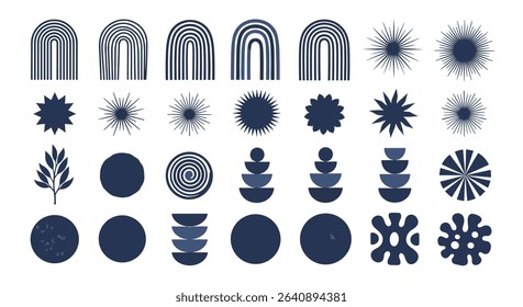 Abstract Minimalist Geometric Shapes Elements For Modern Art Decoration And Backgrounds Design