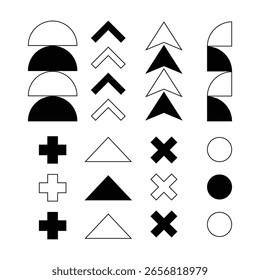 Abstract Minimalist Geometric Shapes Vector Illustration