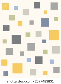 Abstract Minimalist Geometric Squares Pattern