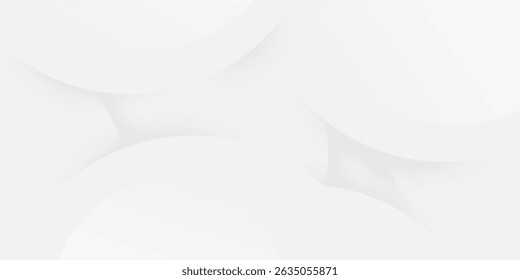 Abstract Minimalist Geometric White and Gray Background, Circles Pattern - Multi Purpose Vector Illustration,  Design Template, Applicable for Web, Technology Designs, Presentations, Posters, Placards