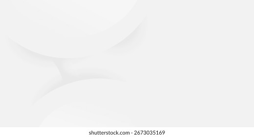 Abstrato Minimalista Geométrico Branco e Cinza Fundo, Círculos Padrão - Ilustração de Vetor Multipropósito, Modelo de Design, Aplicável para Web, Projetos de Tecnologia, Apresentações, Pôsteres, Placards