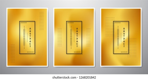 Abstract Minimalist gold background design. a collection of luxurious gold colored backgrounds.