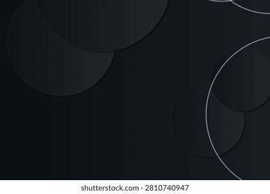 Abstract minimalist gradient circles on dark gold background, darkgold