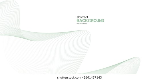 Abstract minimalist gradient ribbon wave on white background. Minimalist background and design element for pattern, poster and banner