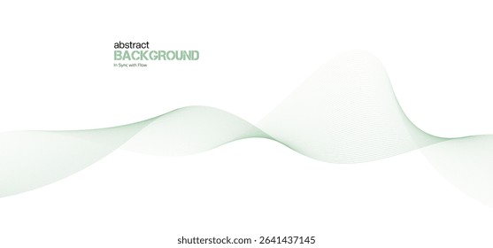 Abstract minimalist gradient ribbon wave on white background. Minimalist background and design element for pattern, poster and banner