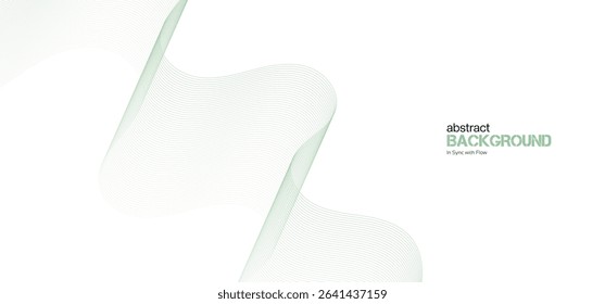 Abstract minimalist gradient ribbon wave on white background. Minimalist background and design element for pattern, poster and banner