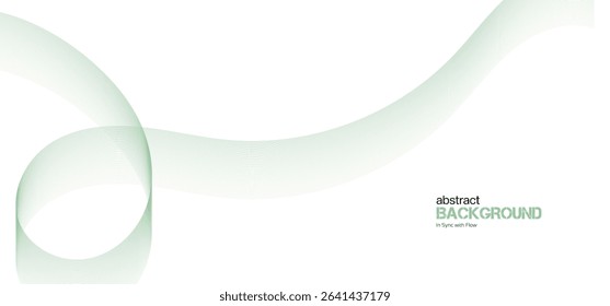 Abstract minimalist gradient ribbon wave on white background. Minimalist background and design element for pattern, poster and banner