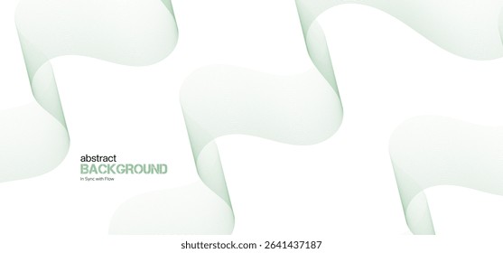 Abstract minimalist gradient ribbon wave on white background. Minimalist background and design element for pattern, poster and banner