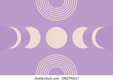 Abstract minimalist graphic boho style pattern background