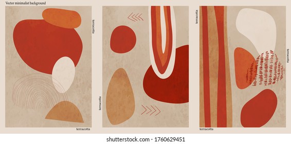 Abstract minimalist hand-drawn illustration for stories, wall decoration, postcard or brochure, cover design. Doodle background contains various shapes, spots, drops, lines. Modern trendy vector art.