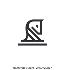 Abstract Minimalist Horse Chess Piece Logo