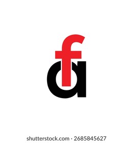 Logotipo Abstractas minimalista inicial del monograma de FA AF. Plantilla de diseño de Vector de marca Corporativa geométrica moderna