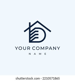 Resumen de la ilustración del logotipo de diseño interior minimalista