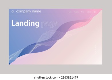 Abstract Minimalist Landing Page Design