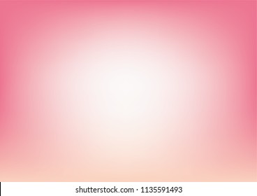 Abstract Minimalist Layout with Copy Space. Pastel Pink Blur Vector  Background. Lighter Background Center. Illustrator Mesh Effect. Pastel Color Gradient Vector Background. No text.