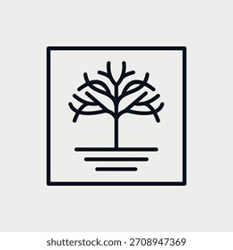 Abstraktes minimalistisches Blatt-Logo-Design - Symbol für moderne Natur