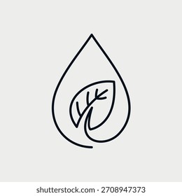 Abstraktes minimalistisches Blatt-Logo-Design - Symbol für moderne Natur