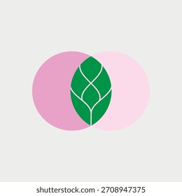 Abstraktes minimalistisches Blatt-Logo-Design - Symbol für moderne Natur