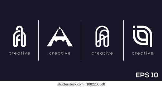 Abstrakter minimalistischer Buchstabe A Logo. kreative Vektorsymbol-Vorlage.