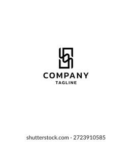 Abstractas diseño minimalista del logotipo del monograma de la letra S, símbolo profesional limpio del arte de la línea para la marca corporativa y la identidad empresarial moderna
