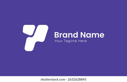 Abstract minimalist letter Y logo design vector