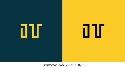 IT abstract minimalist letters Logo Monogram. It is a minimalist logo, this logo is made by combining two letters