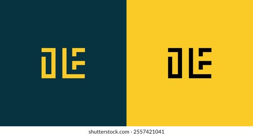 IE abstract minimalist letters Logo Monogram. It is a minimalist logo, this logo is made by combining two letters