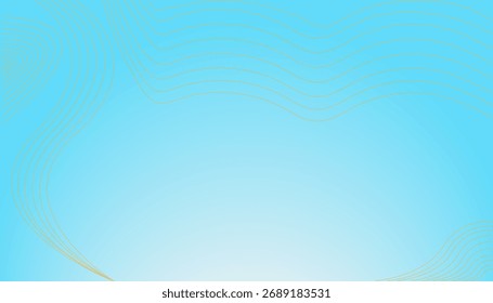 abstract minimalist line and blue background soft flowing wave