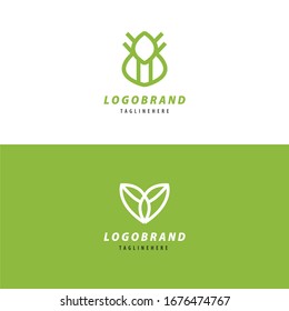 Abstract Minimalist Logo. Hipster style. Flat design for company