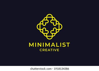 Abstraktes minimalistisches Logo-Template-Design