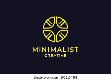 Abstract Minimalist logo template design