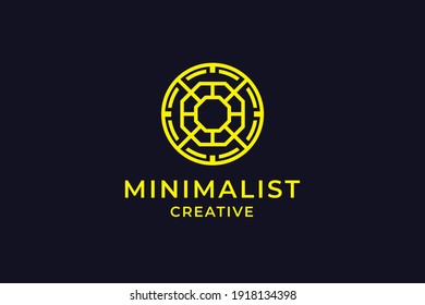 Abstract Minimalist logo template design
