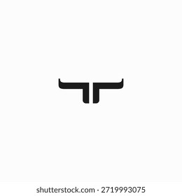 abstract minimalist longhorn vector illustration