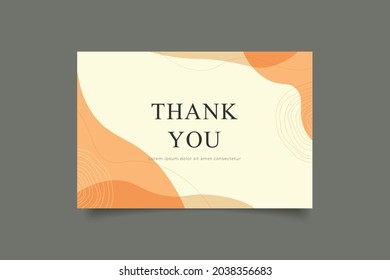 abstract minimalist modern boho contemporary thank you card template vector illustration eps 10