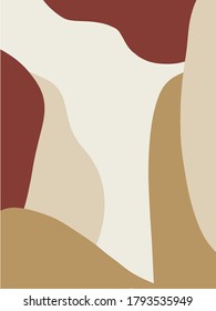 Abstract minimalist nordic poster for home decor. Simple social print media frame for promotion. Contemporary abstract shapes and scribble. 
