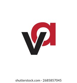 Diseño de Vector de logotipo de monograma superpuesto minimalista Abstractas. Símbolo geométrico moderno negro 'V' y rojo 'C' o 'G' para visión Corporativa, valor y marca de Tecnología.